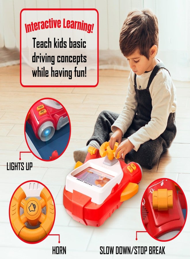 Kiddie Play Kids Racing Car Steering Wheel Toy - Interactive Driving Simulator with Lights and Sounds - Perfect for Toddlers - Fun Game for Car Seat and Home Play - Image 4